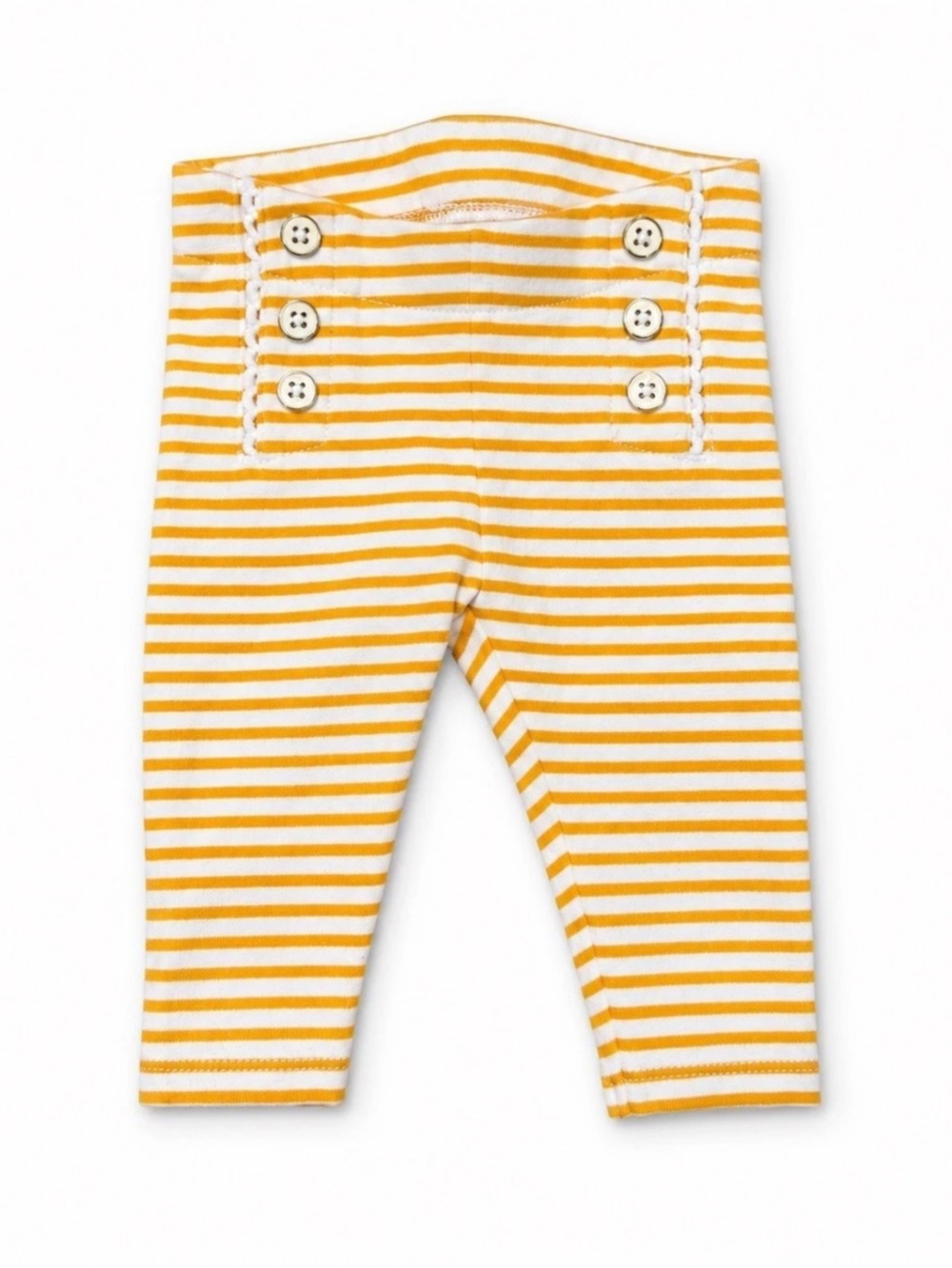 Janie & Jack Baby Striped Pants Orange & White 3-6M Like New